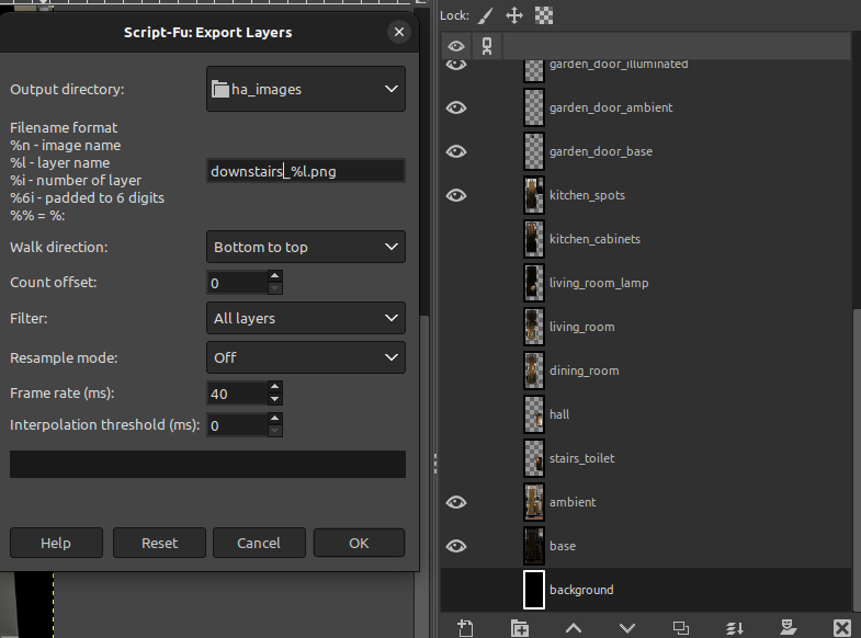Exporting layers as images